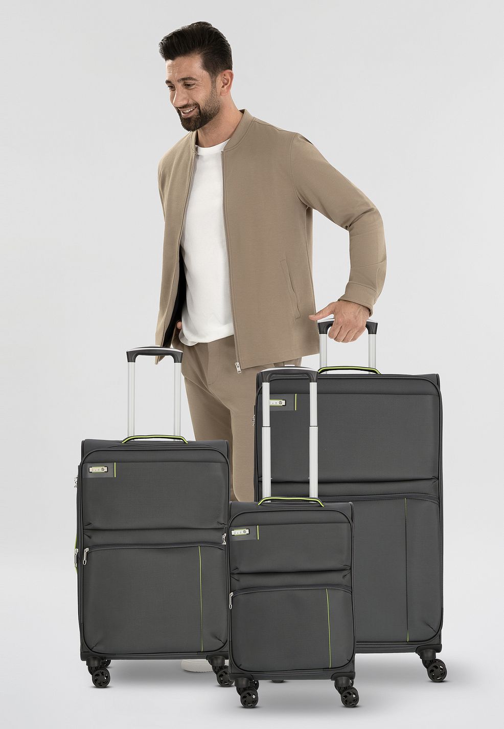 d & n Travel Line 6704 4 ruote Set di valigie 3 pezzi d & n Travel Line 6704 4 ruote Set di valigie 3 pezzi