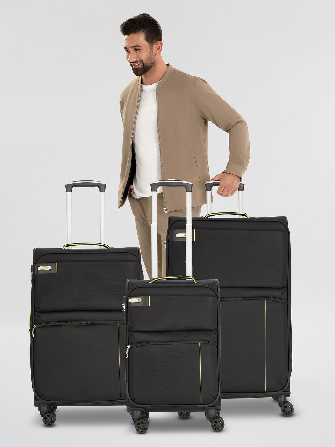 d & n Travel Line 6704 4 ruote Set di valigie 3 pezzi d & n Travel Line 6704 4 ruote Set di valigie 3 pezzi