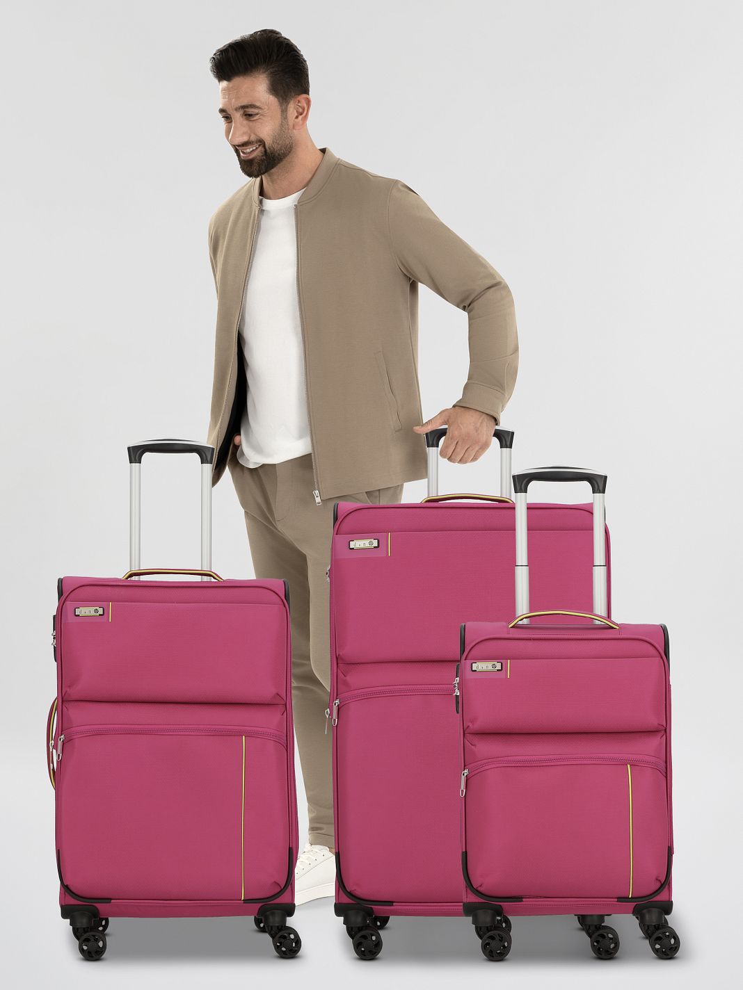 d & n Travel Line 6704 4 ruote Set di valigie 3 pezzi d & n Travel Line 6704 4 ruote Set di valigie 3 pezzi