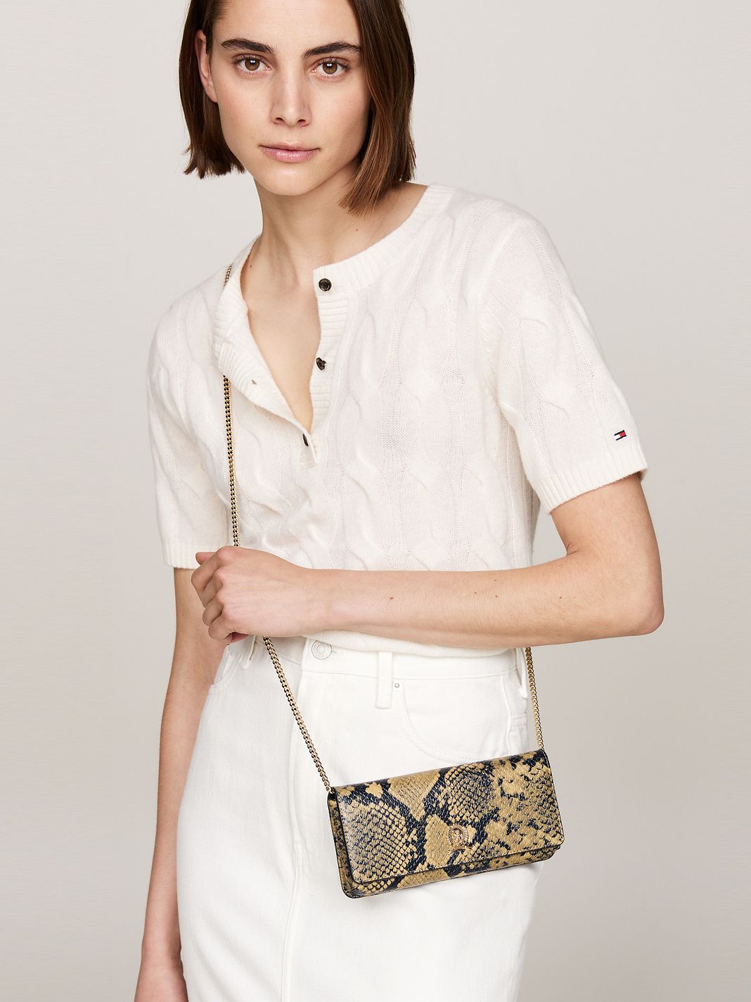 Tommy Hilfiger Luxe Leather Pochette Vera Pelle 19.5 cm Tommy Hilfiger Luxe Leather Pochette Vera Pelle 19.5 cm