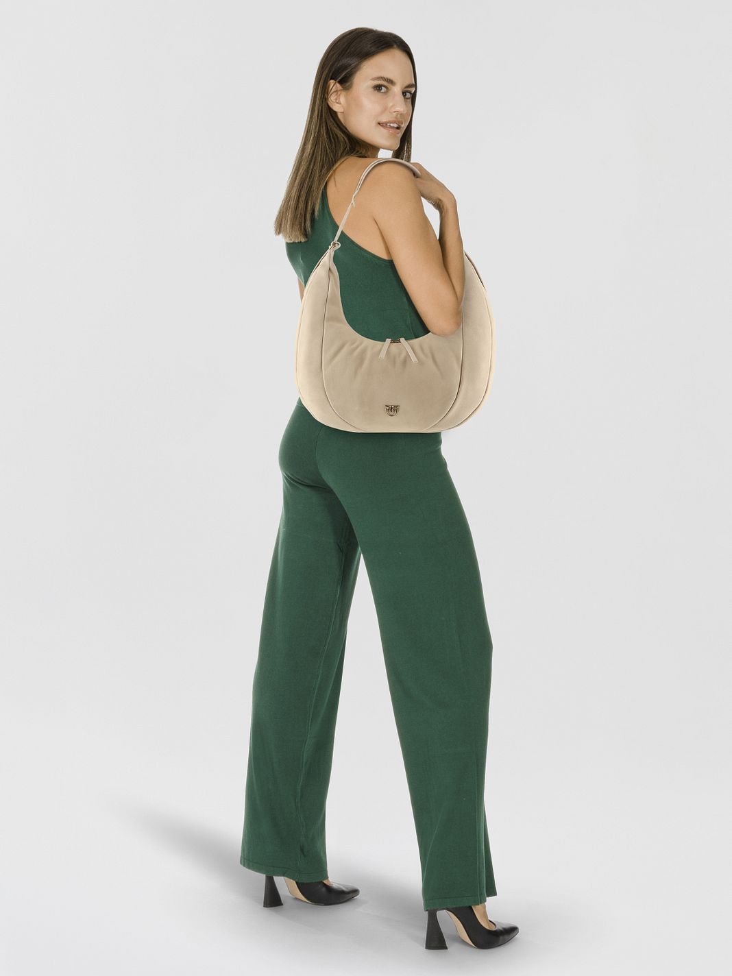 PINKO Slouchy Borsa a spalla Vera Pelle 40 cm PINKO Slouchy Borsa a spalla Vera Pelle 40 cm