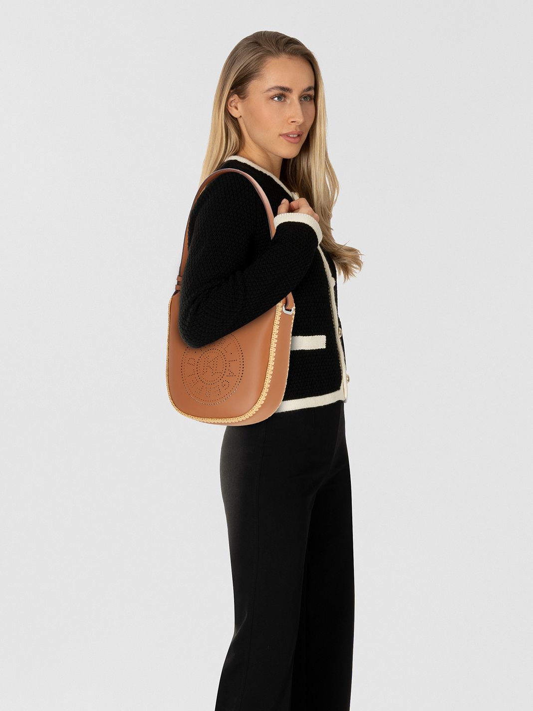 Karl Lagerfeld Circle Borsa a spalla Vera Pelle 25 cm Karl Lagerfeld Circle Borsa a spalla Vera Pelle 25 cm