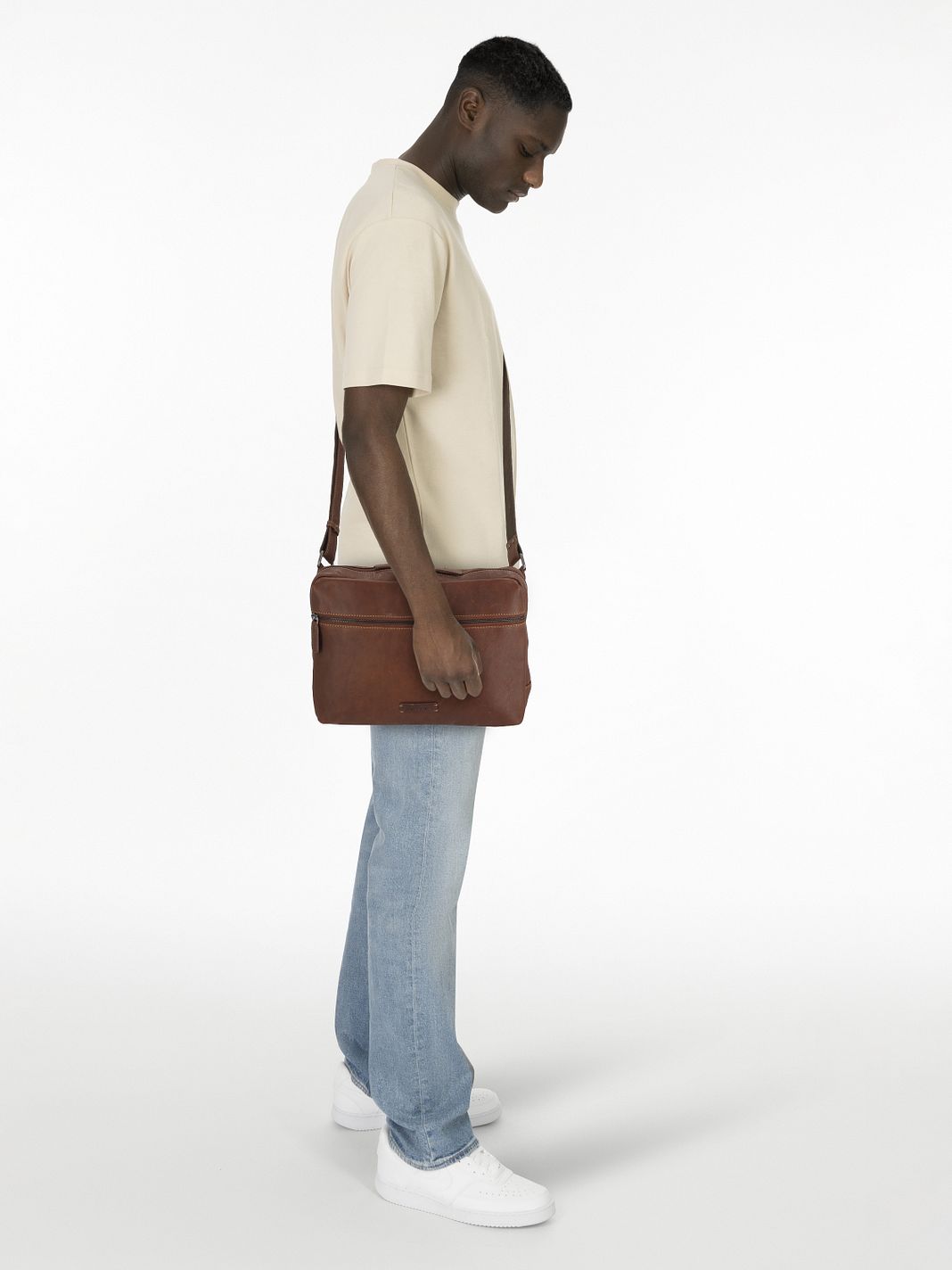 Jack Kinsky Porto Borsa a tracolla Vera Pelle 33 cm Jack Kinsky Porto Borsa a tracolla Vera Pelle 33 cm