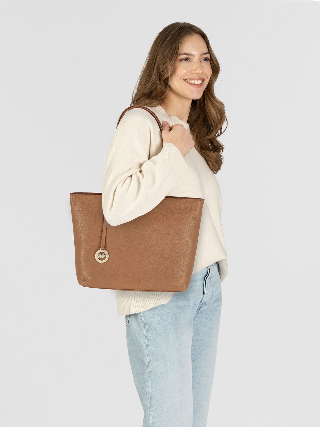 Braun Büffel Hanna Borsa shopper S Vera Pelle 38 cm Braun Büffel Hanna Borsa shopper S Vera Pelle 38 cm