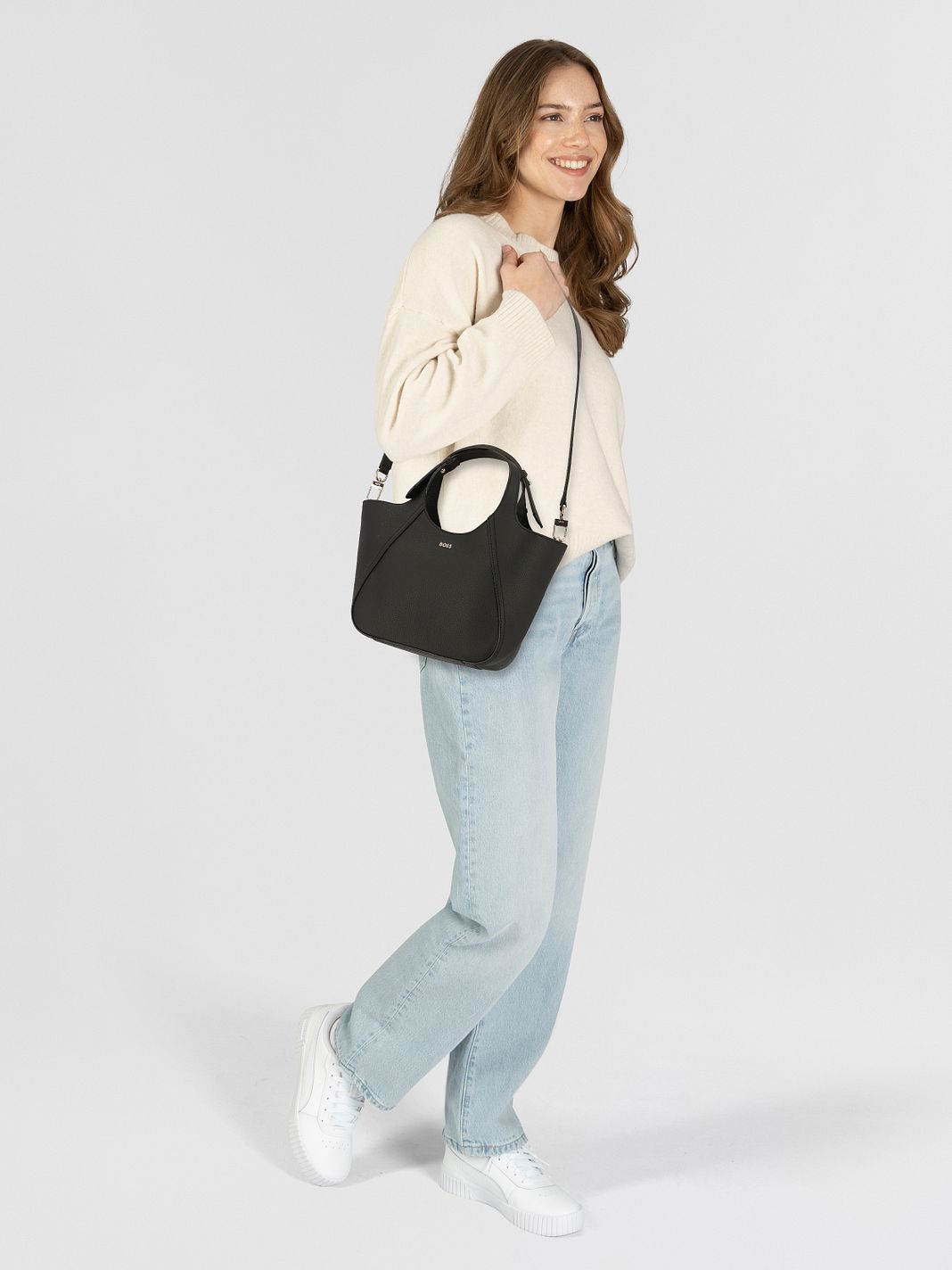 Boss Lenah Borsa shopper Vera Pelle 23 cm