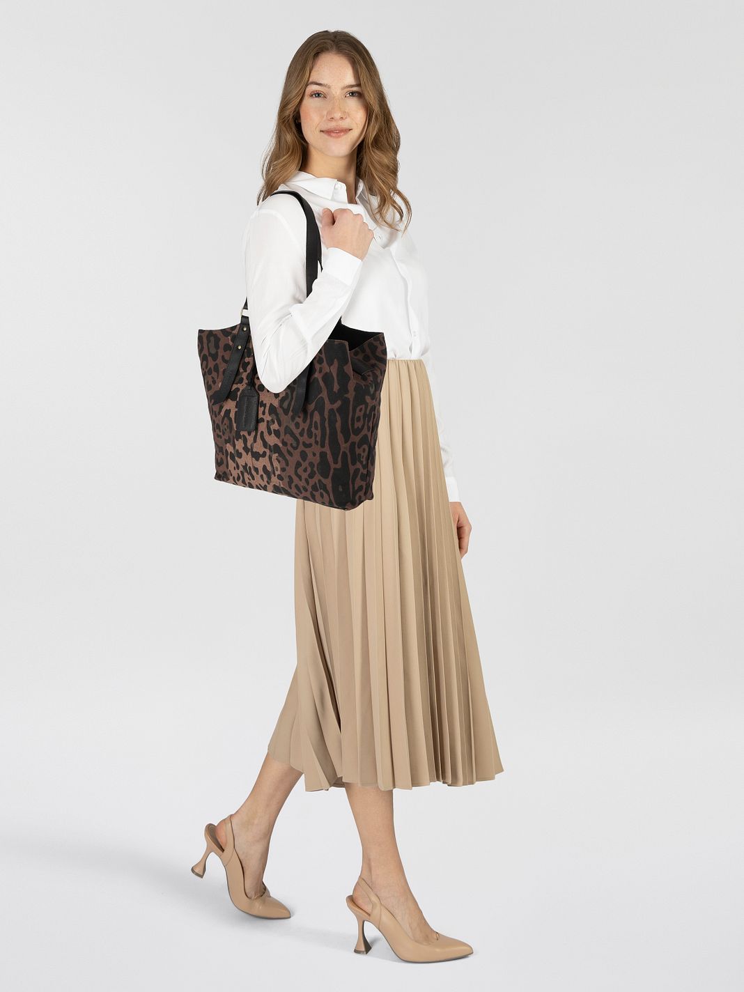 Cowboysbag Leopard chic Harrison Borsa shopper 55 cm