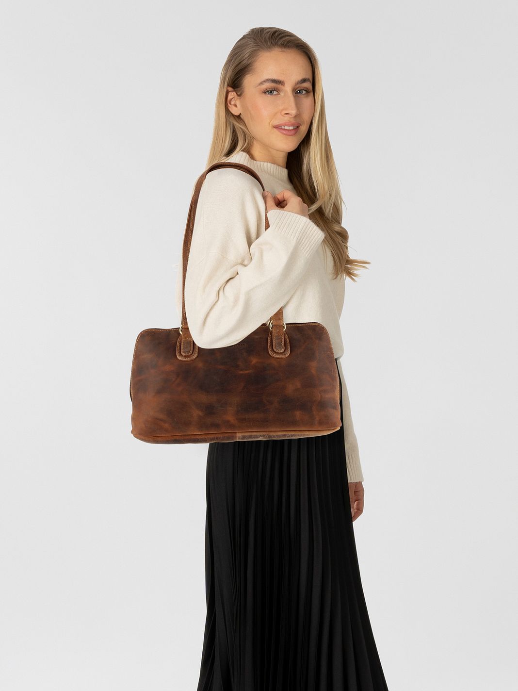 Greenburry Vintage Borsa a spalla S Vera Pelle 37 cm Greenburry Vintage Borsa a spalla S Vera Pelle 37 cm