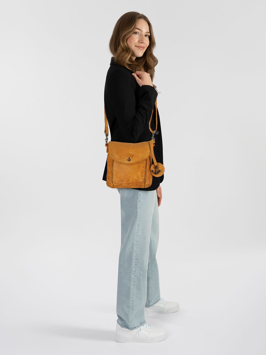 Harbour 2nd Anchor Love Iben Mini Borsa Borsa a tracolla Vera Pelle 18 cm Harbour 2nd Anchor Love Iben Mini Borsa Borsa a tracolla Vera Pelle 18 cm