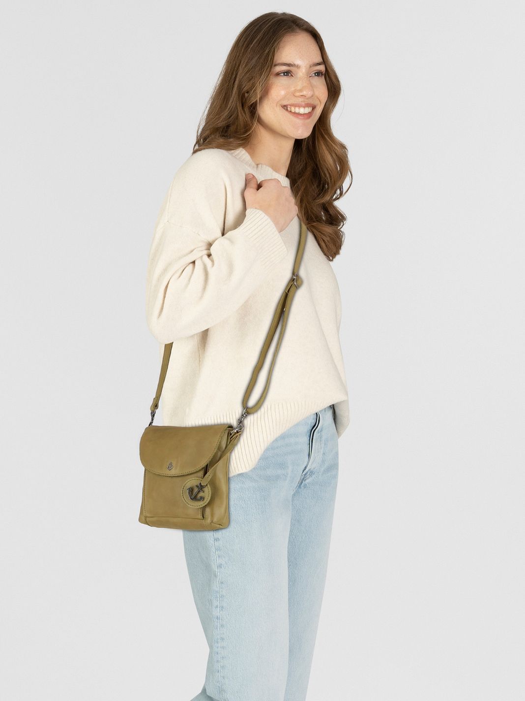 Harbour 2nd Anchor Love Iben Mini Borsa Borsa a tracolla Vera Pelle 18 cm Harbour 2nd Anchor Love Iben Mini Borsa Borsa a tracolla Vera Pelle 18 cm