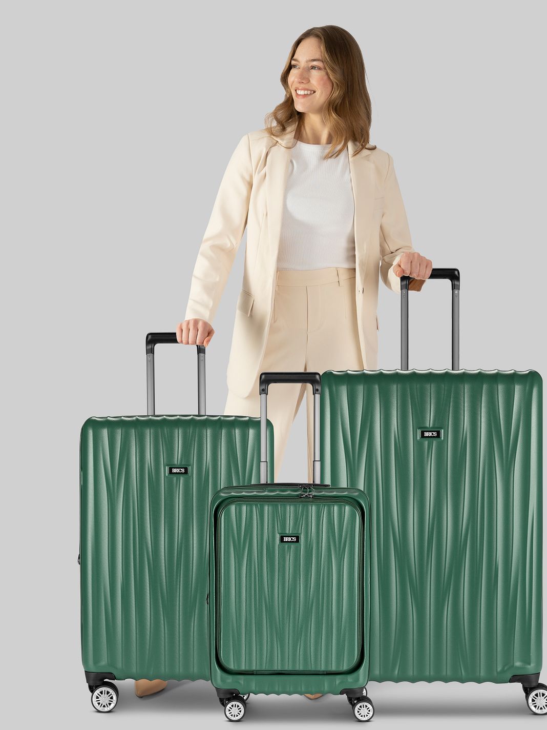 Bric's Cervia 2.0 4 ruote Set di valigie 3 pezzi espandibile