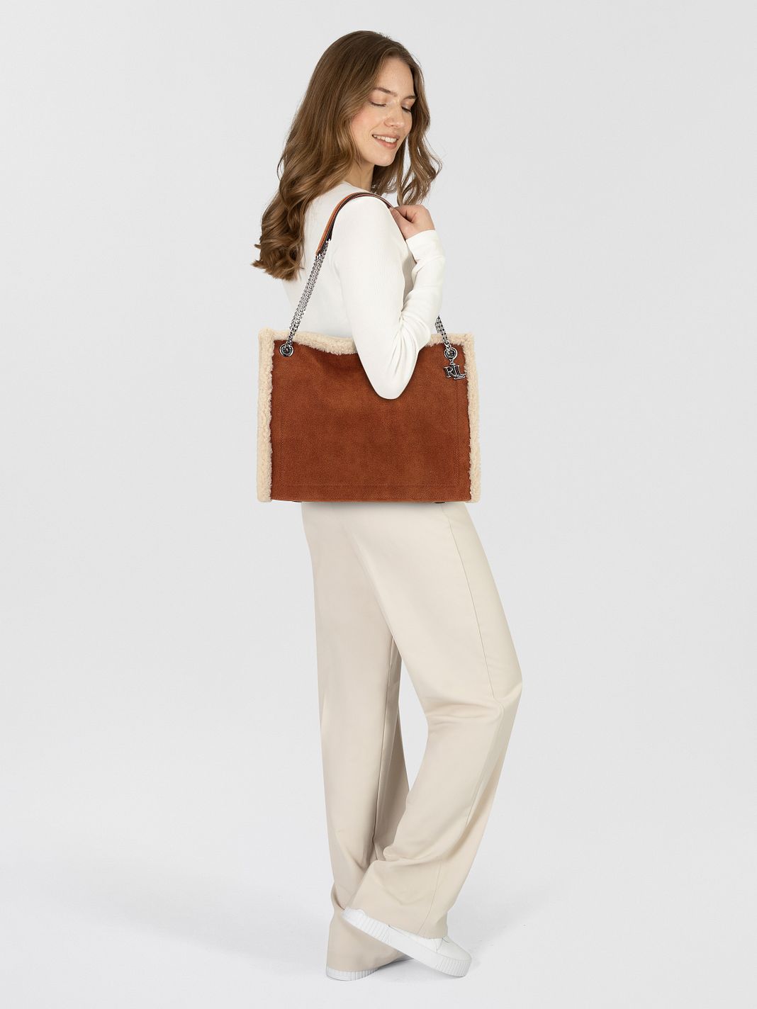 Lauren Ralph Lauren Bradley Borsa shopper Vera Pelle 35.5 cm Lauren Ralph Lauren Bradley Borsa shopper Vera Pelle 35.5 cm