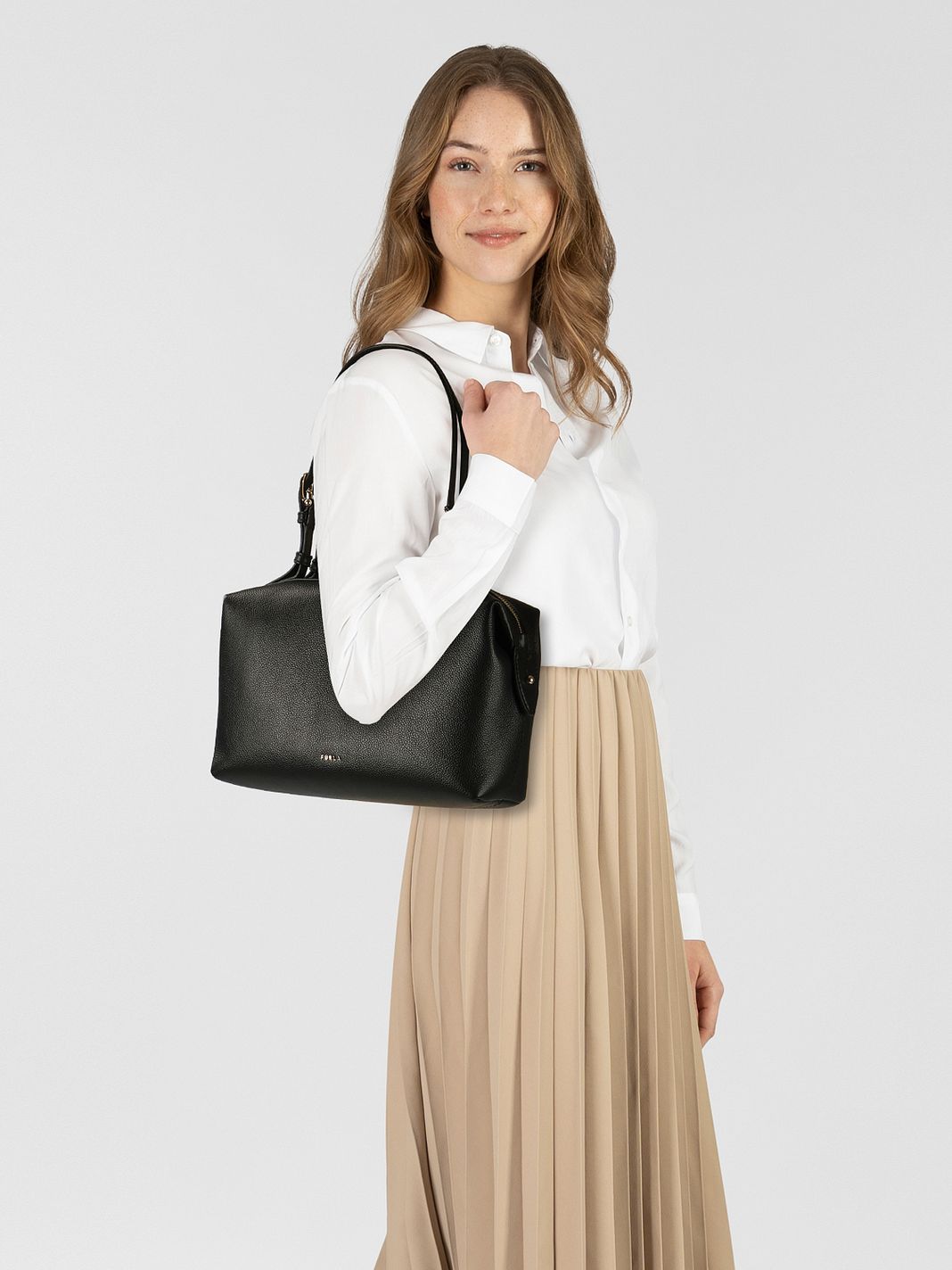 Furla Double Borsa a tracolla M Vera Pelle 22.5 cm