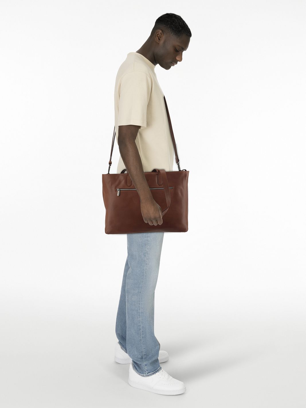 Plevier Power Borsa shopper Vera Pelle 43.5 cm Vano porta PC Plevier Power Borsa shopper Vera Pelle 43.5 cm Vano porta PC