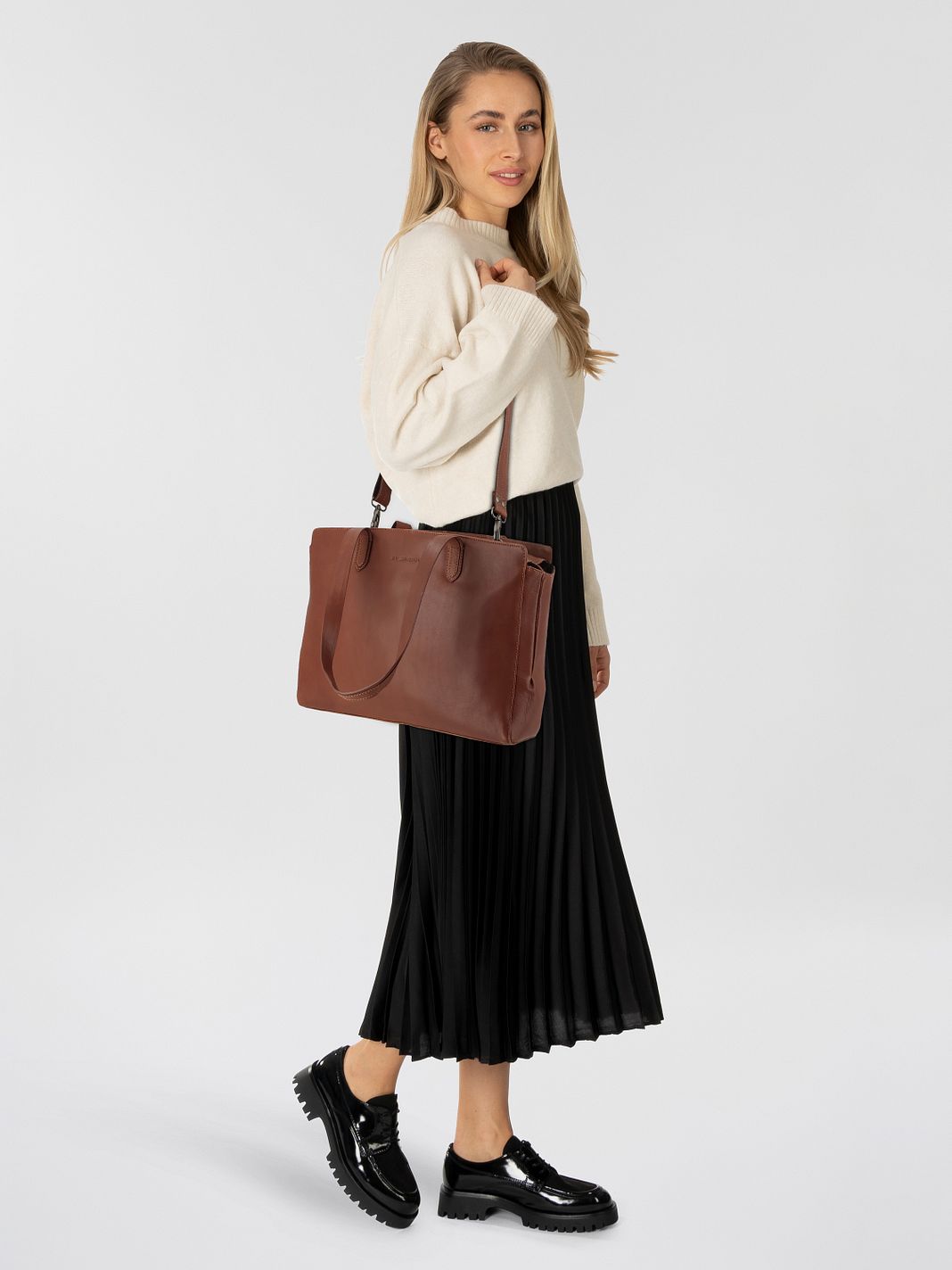 Plevier Power Borsa shopper Vera Pelle 41 cm Vano porta PC Plevier Power Borsa shopper Vera Pelle 41 cm Vano porta PC