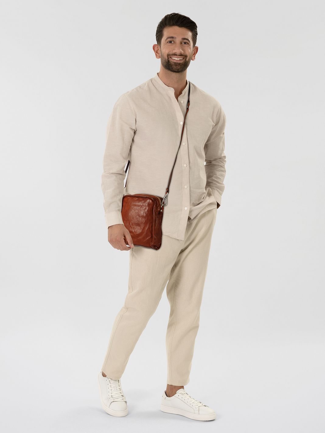 Campomaggi Cipresso Mini Borsa Borsa a tracolla Vera Pelle 17 cm