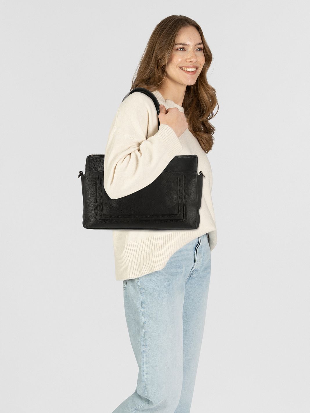 Cowboysbag Chained Barton Borsa a spalla Vera Pelle 40 cm Cowboysbag Chained Barton Borsa a spalla Vera Pelle 40 cm