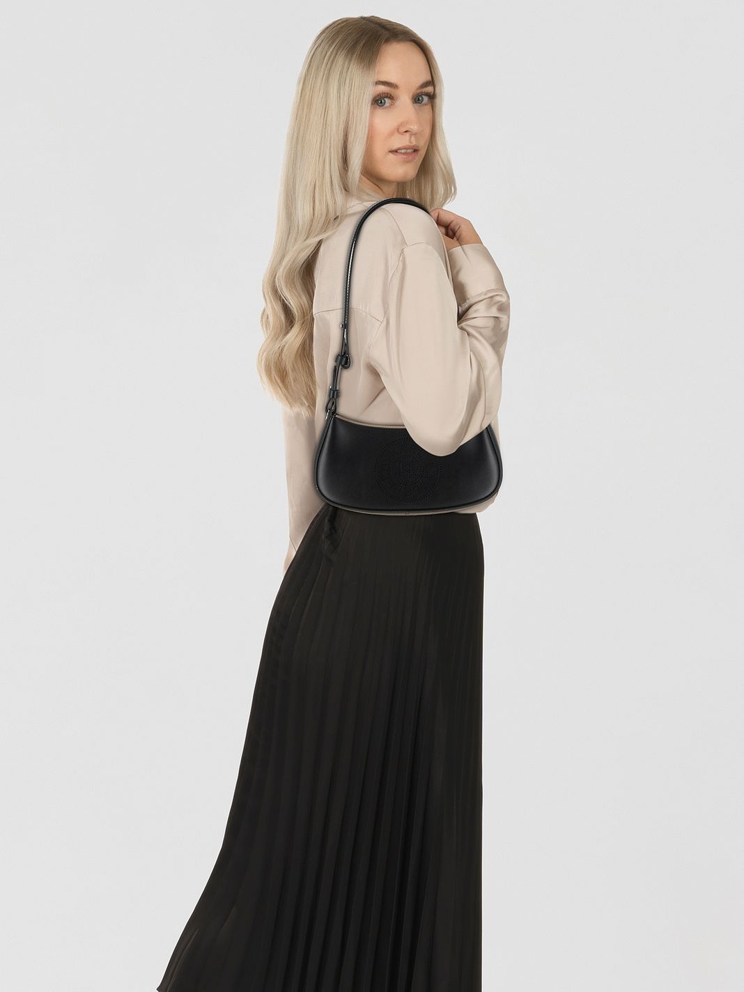 Karl Lagerfeld Circle Borsa a spalla Vera Pelle 32 cm Karl Lagerfeld Circle Borsa a spalla Vera Pelle 32 cm