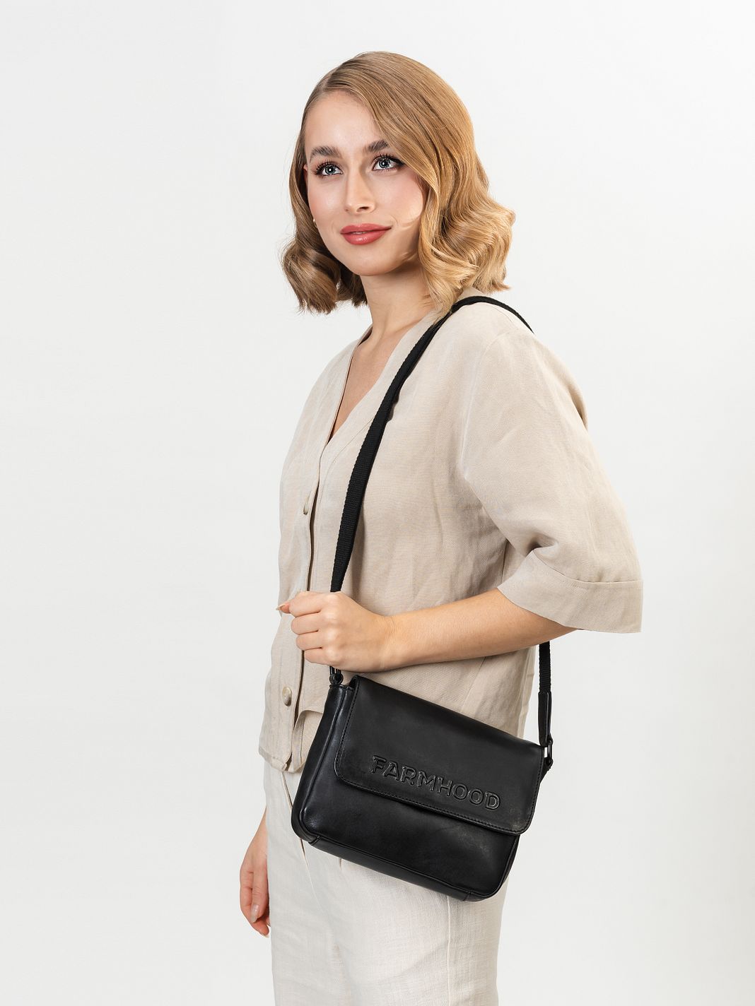 Farmhood Memphis Borsa a tracolla Vera Pelle 22 cm Farmhood Memphis Borsa a tracolla Vera Pelle 22 cm