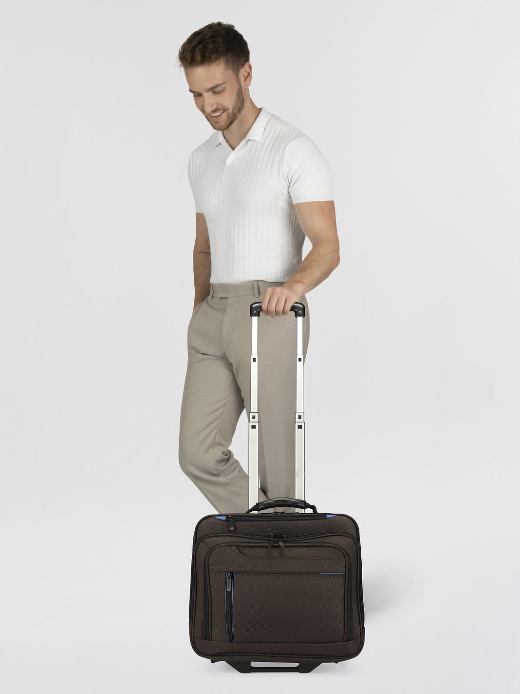 Dermata 2-hjulig Businessväska 38 cm Laptopfack