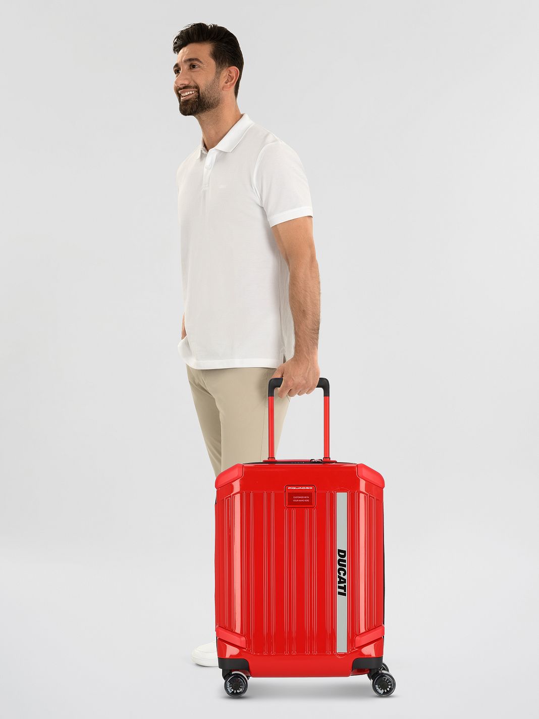 Piquadro Piquadro x Ducati 4 ruote Trolley cabina 55 cm Piquadro Piquadro x Ducati 4 ruote Trolley cabina 55 cm