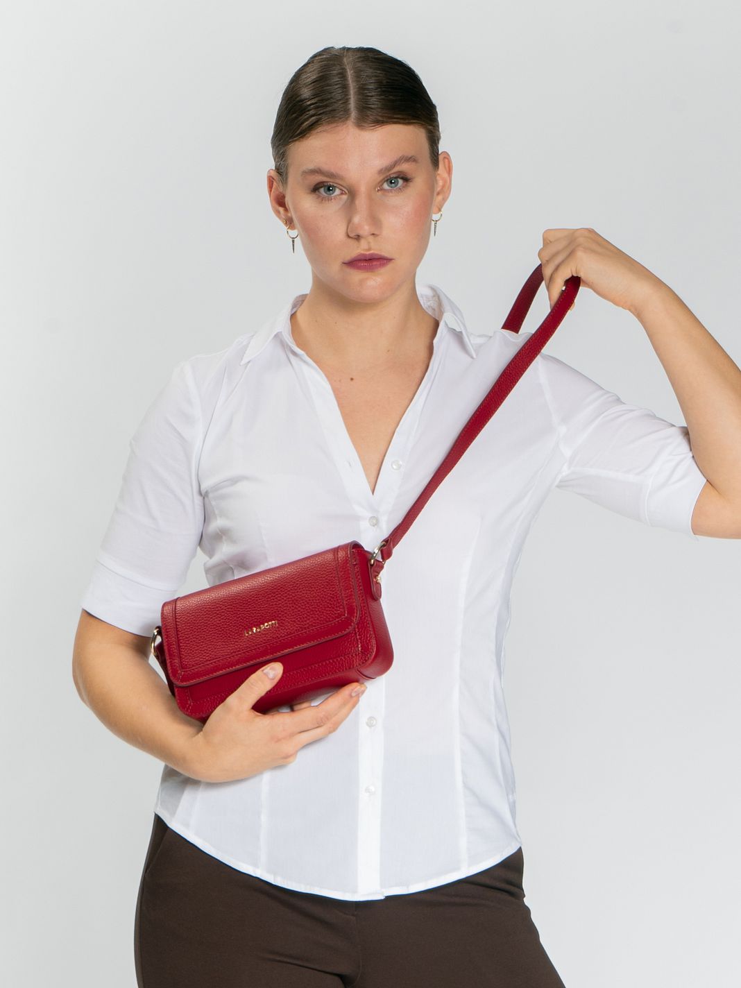 Lazarotti Bologna Leather Bolso bandolera Piel natural 21 cm Lazarotti Bologna Leather Bolso bandolera Piel natural 21 cm