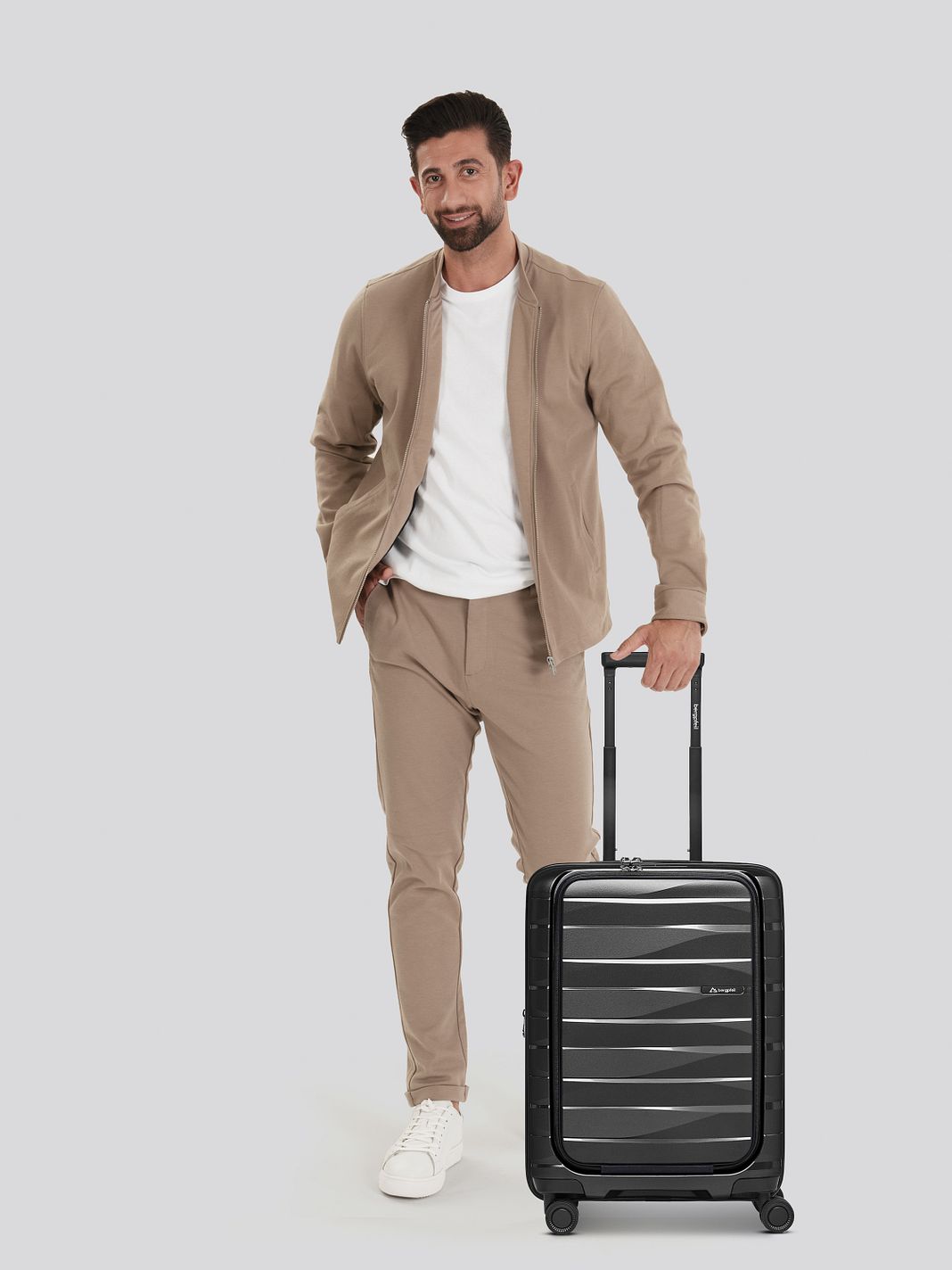 Bergpfeil Travel 4 ruote Trolley cabina 55 cm Vano porta PC espandibile Bergpfeil Travel 4 ruote Trolley cabina 55 cm Vano porta PC espandibile