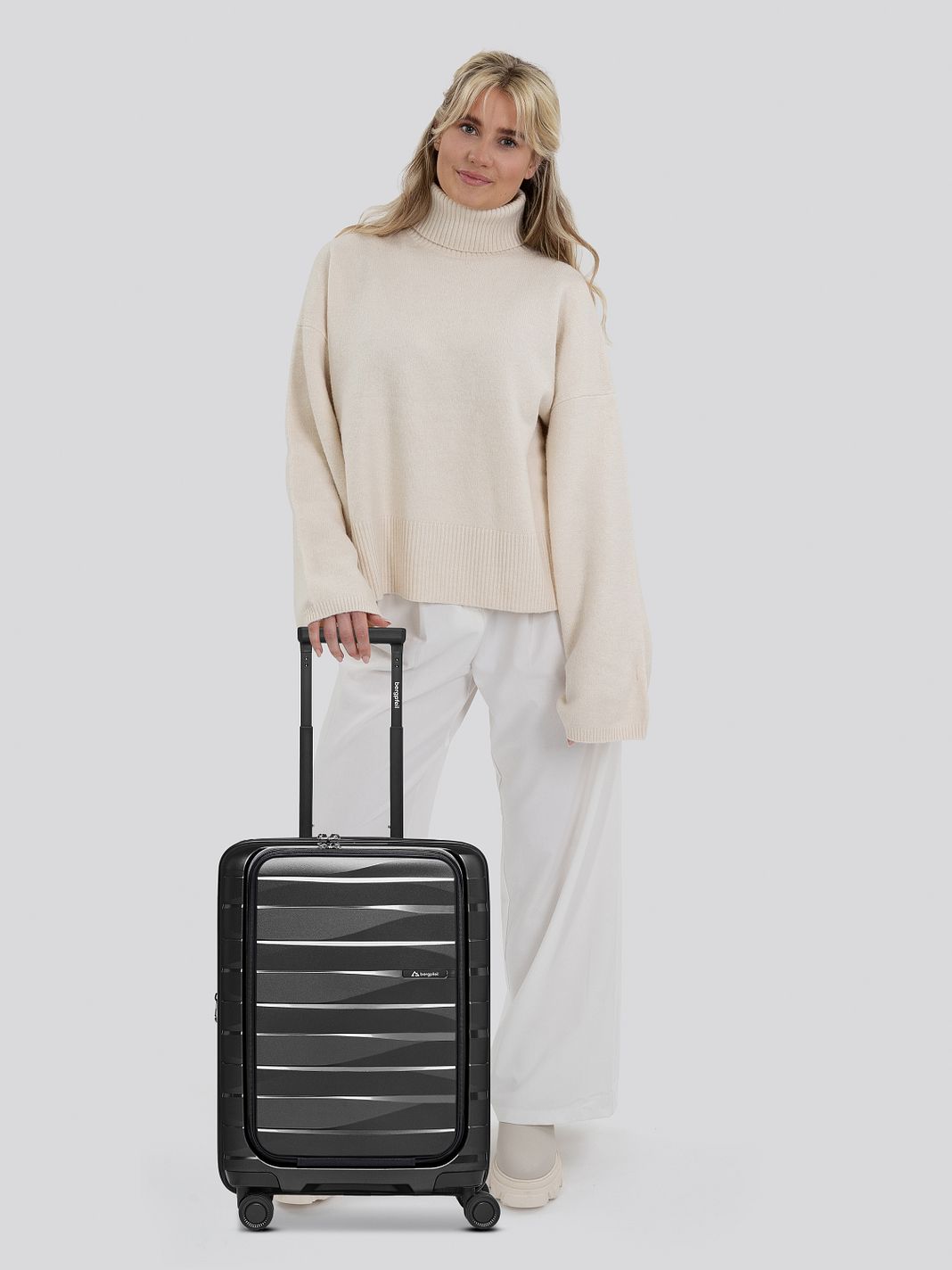 Bergpfeil Travel 4 ruote Trolley cabina 55 cm Vano porta PC espandibile Bergpfeil Travel 4 ruote Trolley cabina 55 cm Vano porta PC espandibile