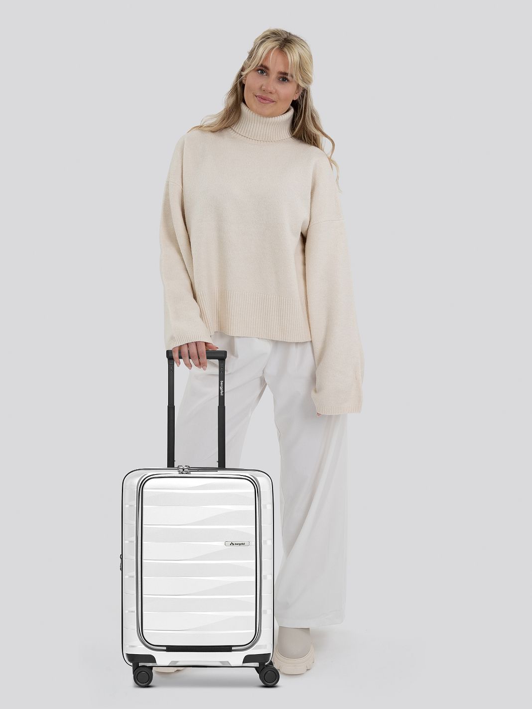 Bergpfeil Travel 4 ruote Trolley cabina 55 cm Vano porta PC espandibile Bergpfeil Travel 4 ruote Trolley cabina 55 cm Vano porta PC espandibile