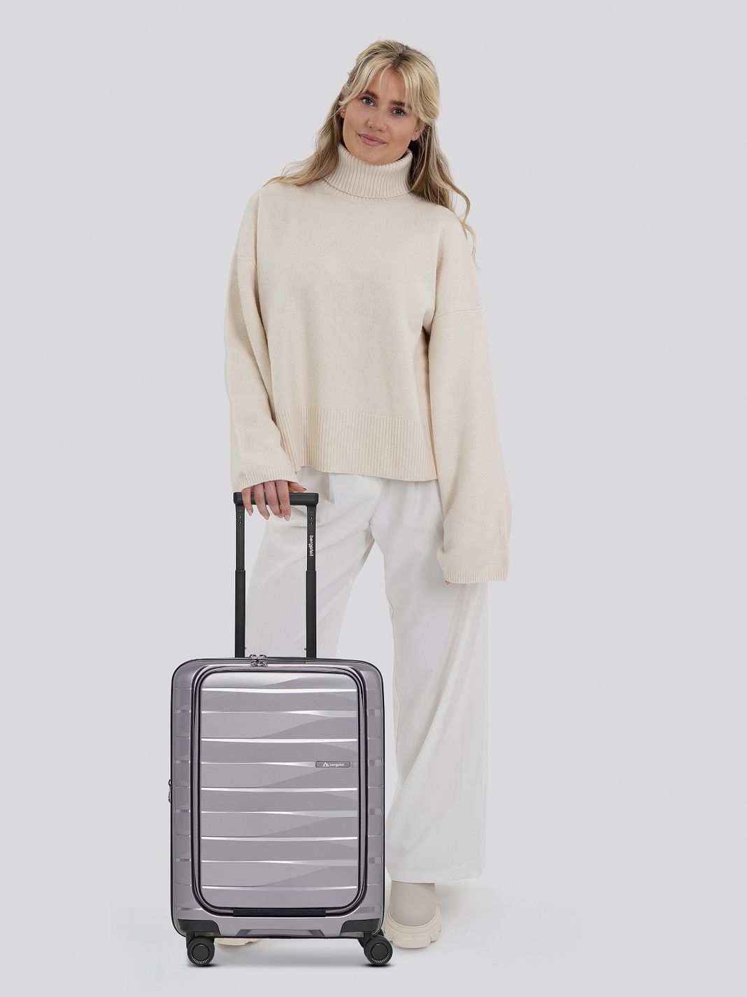 Bergpfeil Travel 4 ruote Trolley cabina 55 cm Vano porta PC espandibile Bergpfeil Travel 4 ruote Trolley cabina 55 cm Vano porta PC espandibile