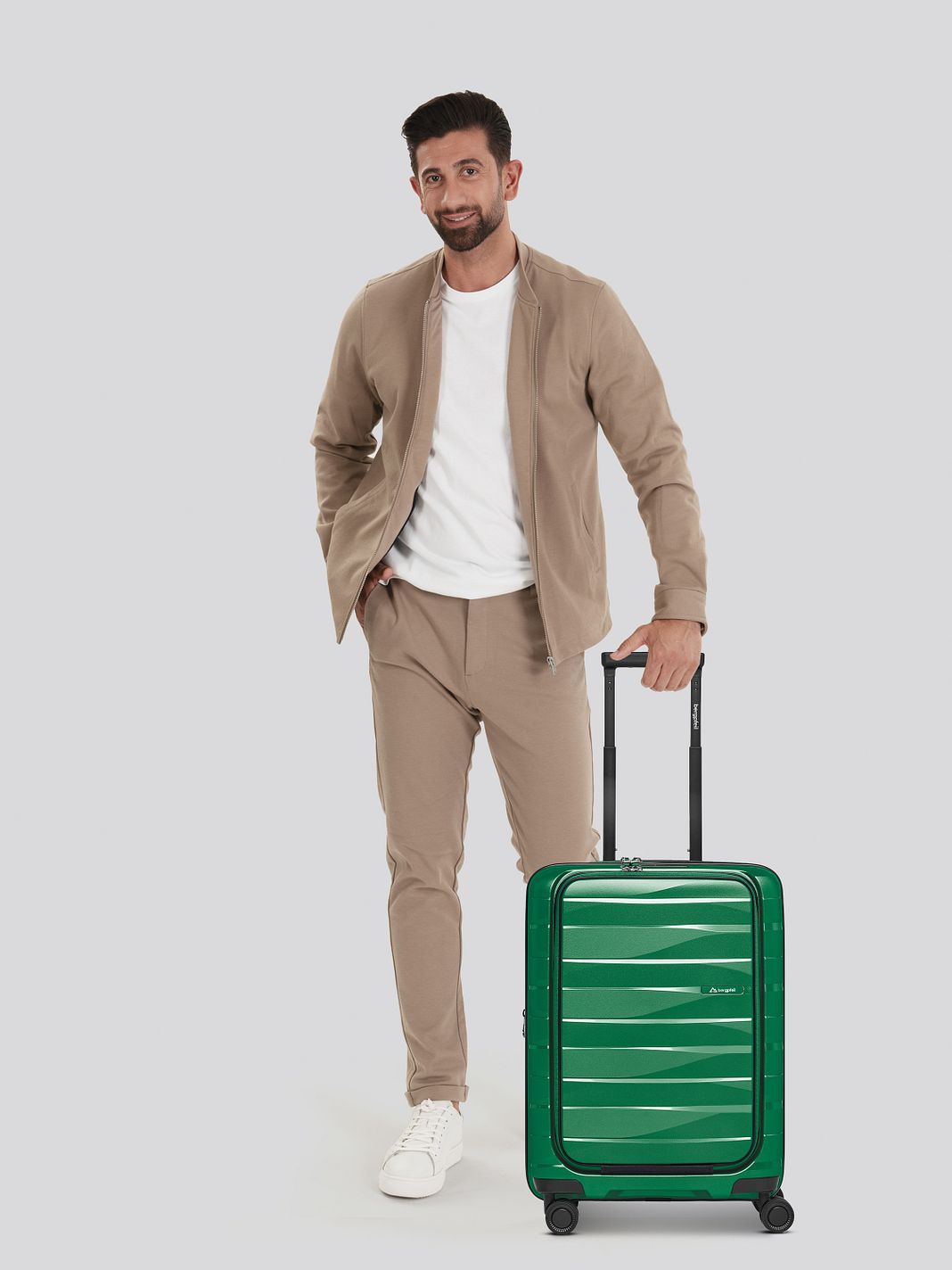 Bergpfeil Travel 4 ruote Trolley cabina 55 cm Vano porta PC espandibile Bergpfeil Travel 4 ruote Trolley cabina 55 cm Vano porta PC espandibile