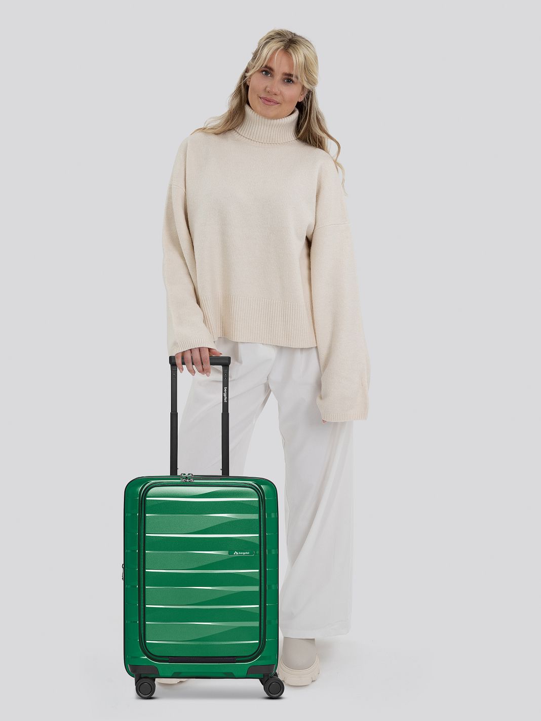 Bergpfeil Travel 4 ruote Trolley cabina 55 cm Vano porta PC espandibile Bergpfeil Travel 4 ruote Trolley cabina 55 cm Vano porta PC espandibile