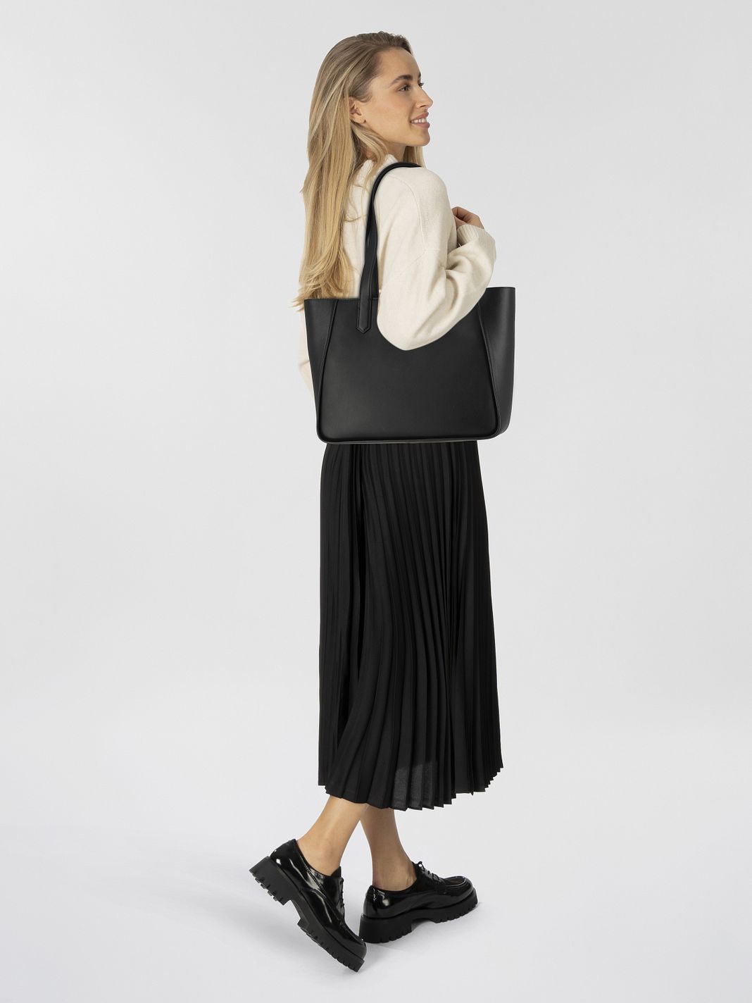 Karl Lagerfeld Skuare Borsa tote Vera Pelle 34 cm