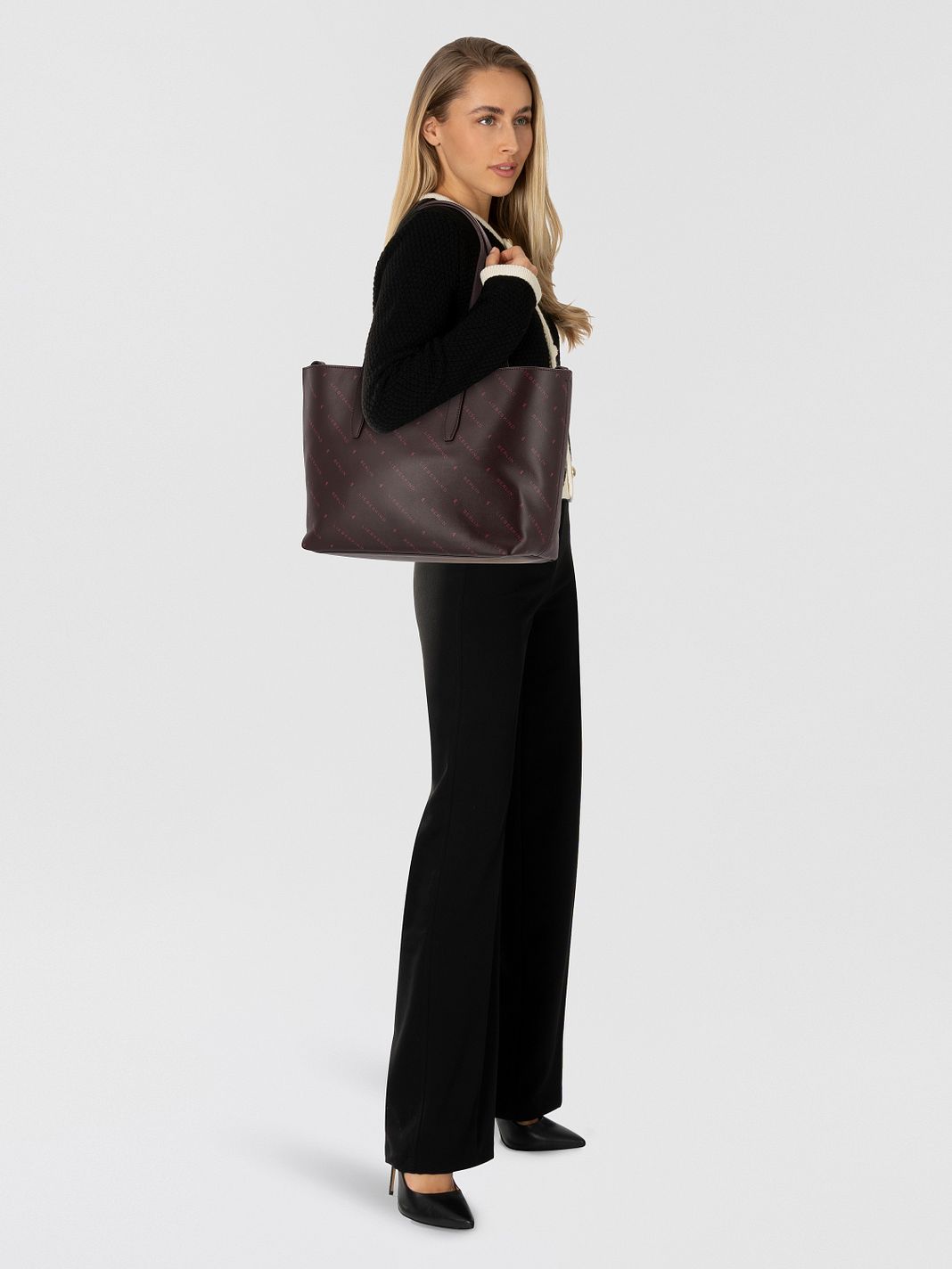 Liebeskind Monogram Borsa a spalla Vera Pelle 47 cm Liebeskind Monogram Borsa a spalla Vera Pelle 47 cm