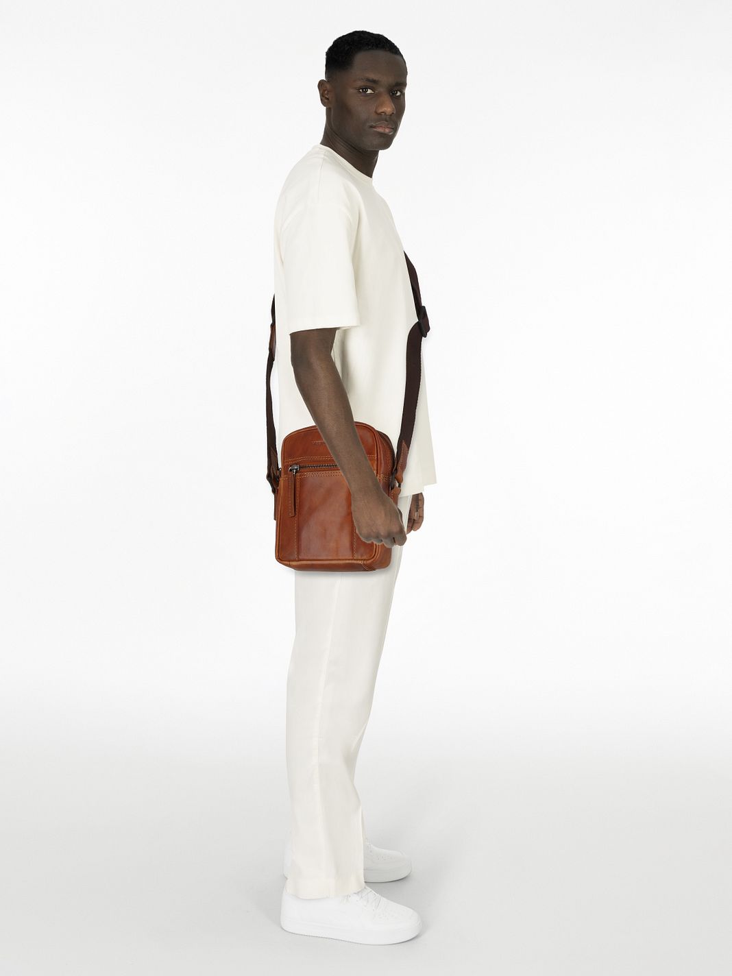 Greenburry Newport Mini bag crossbody-väska Läder 18 cm