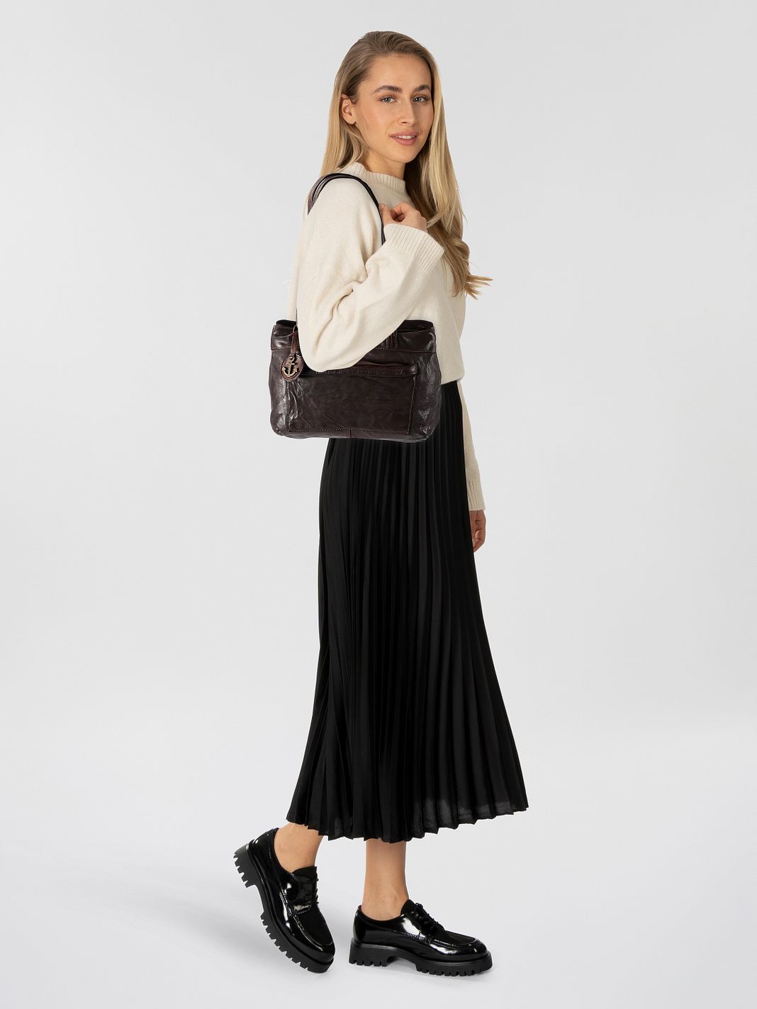 Harbour 2nd Zea Borsa a spalla Vera Pelle 33 cm Harbour 2nd Zea Borsa a spalla Vera Pelle 33 cm