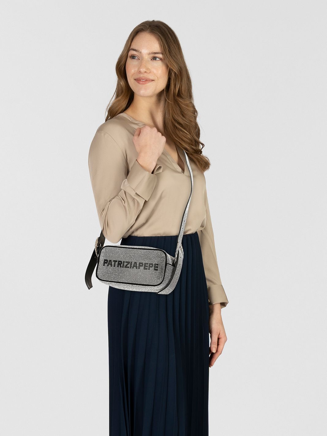Patrizia Pepe Borsa a tracolla Vera Pelle 21 cm Patrizia Pepe Borsa a tracolla Vera Pelle 21 cm