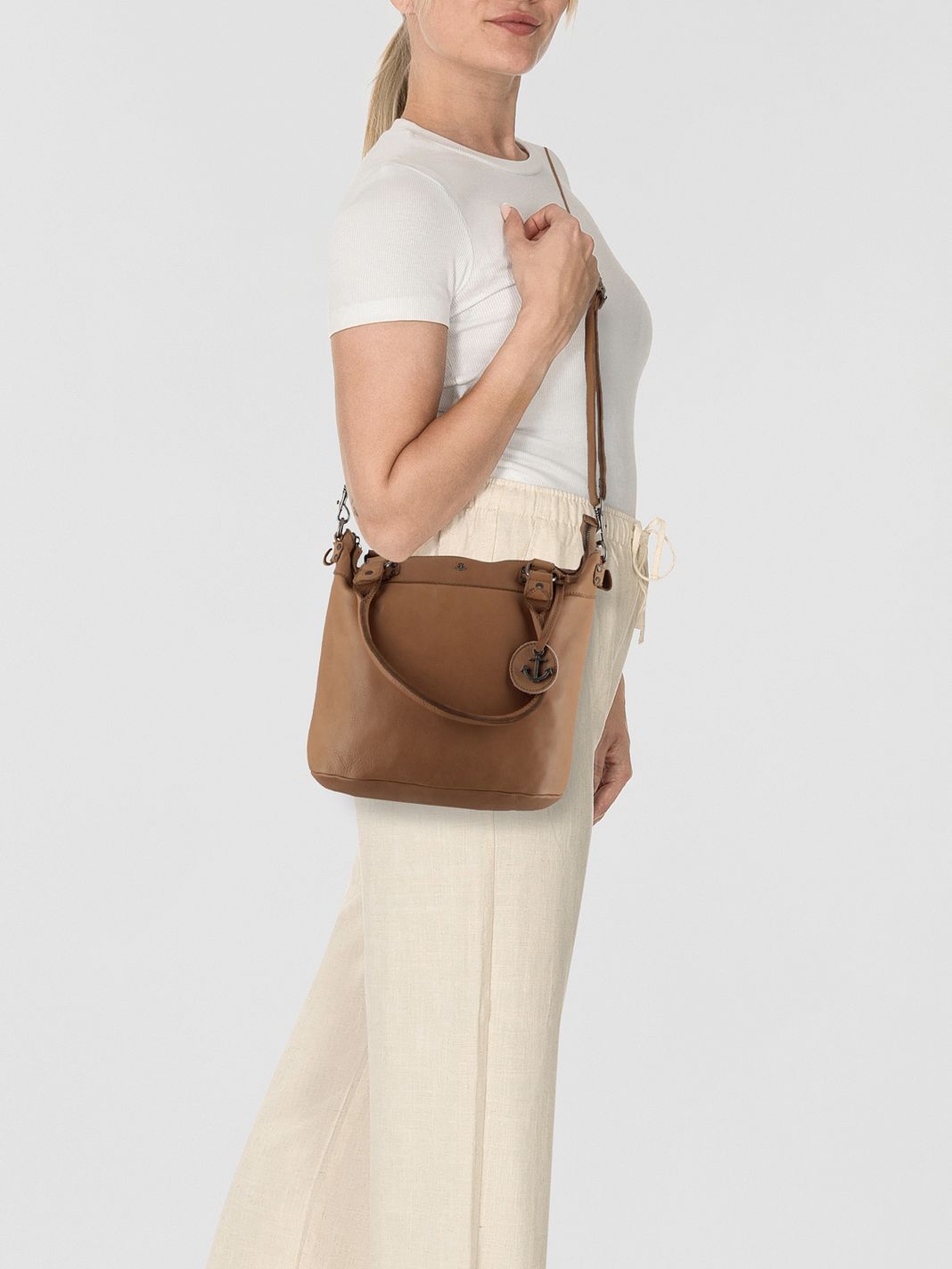 Harbour 2nd Anchor Love Borsa a tracolla Vera Pelle 28 cm