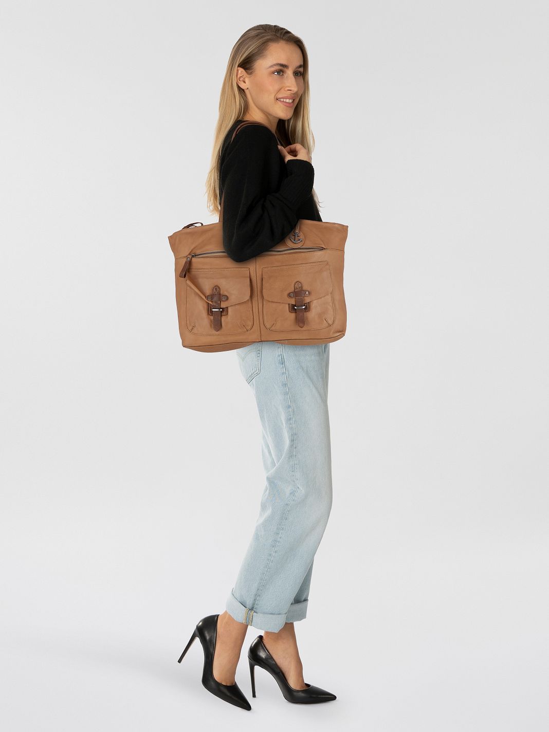 Harbour 2nd Urban Poets Jordan Borsa tote Vera Pelle 44.5 cm Harbour 2nd Urban Poets Jordan Borsa tote Vera Pelle 44.5 cm