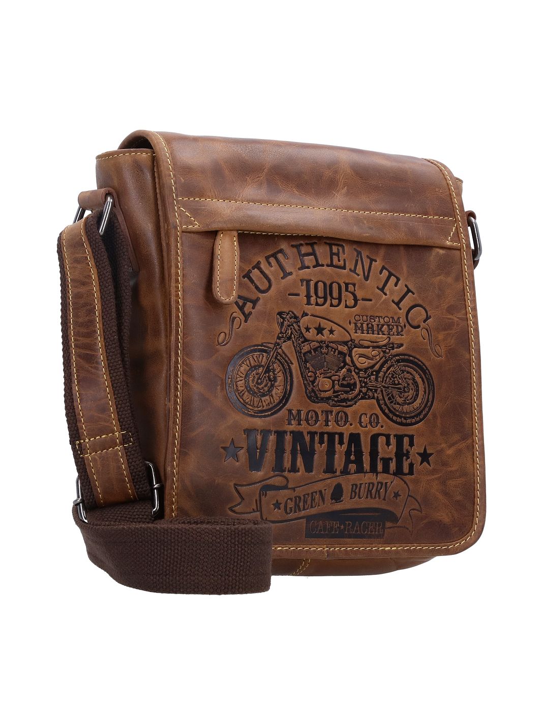 Greenburry Cafe-Racer Bolsa de hombro Piel natural 23 cm Greenburry Cafe-Racer Bolsa de hombro Piel natural 23 cm