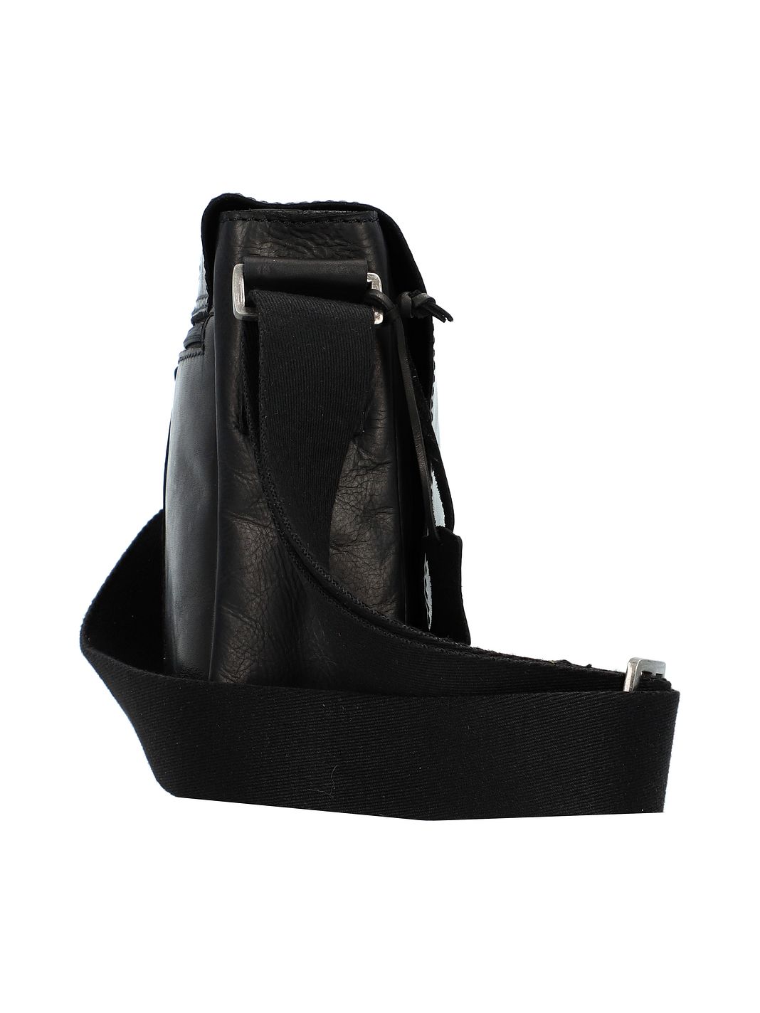 Greenburry Pure Black Borsa a tracolla Vera Pelle 20 cm Greenburry Pure Black Borsa a tracolla Vera Pelle 20 cm