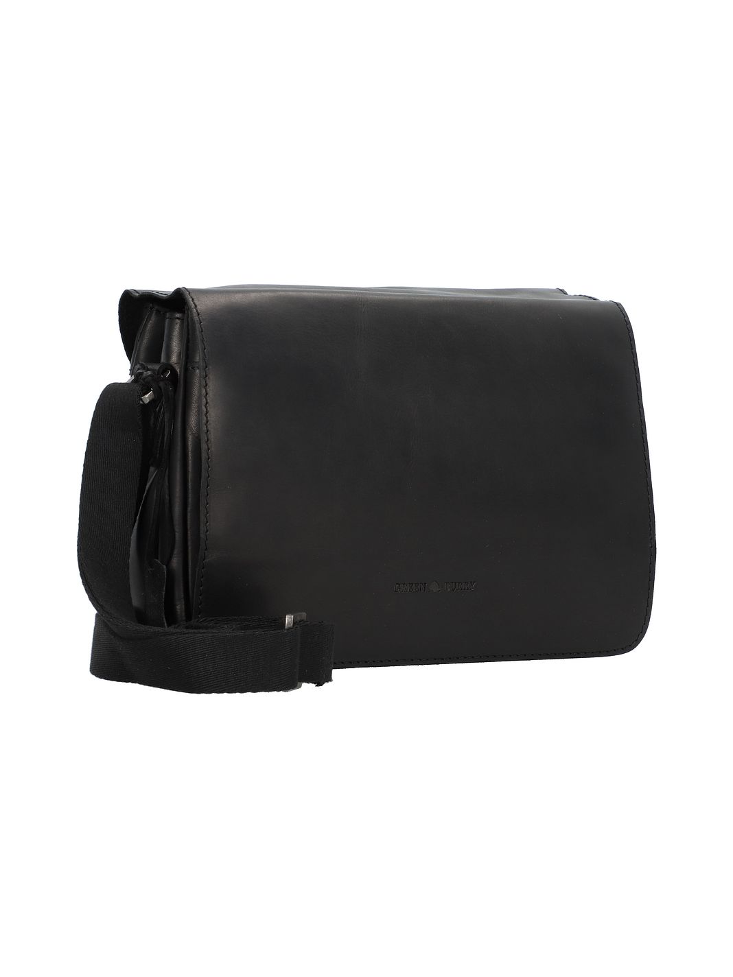 Greenburry Pure Black Borsa a tracolla Vera Pelle 25 cm Greenburry Pure Black Borsa a tracolla Vera Pelle 25 cm