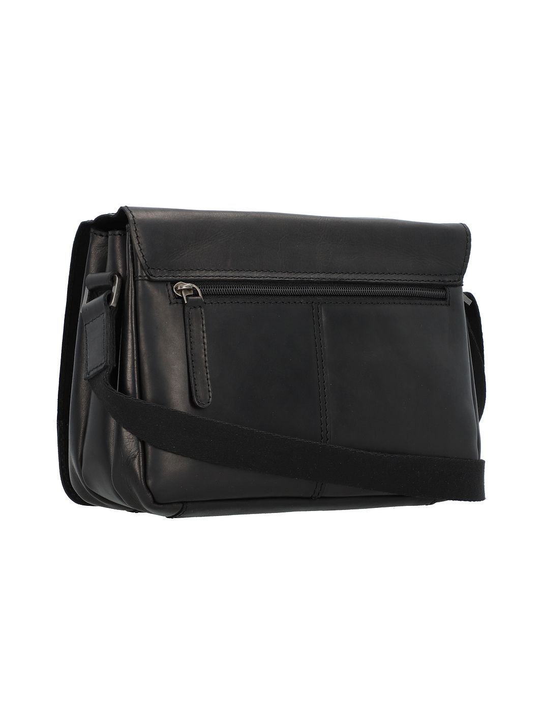Greenburry Pure Black Borsa a tracolla Vera Pelle 25 cm Greenburry Pure Black Borsa a tracolla Vera Pelle 25 cm