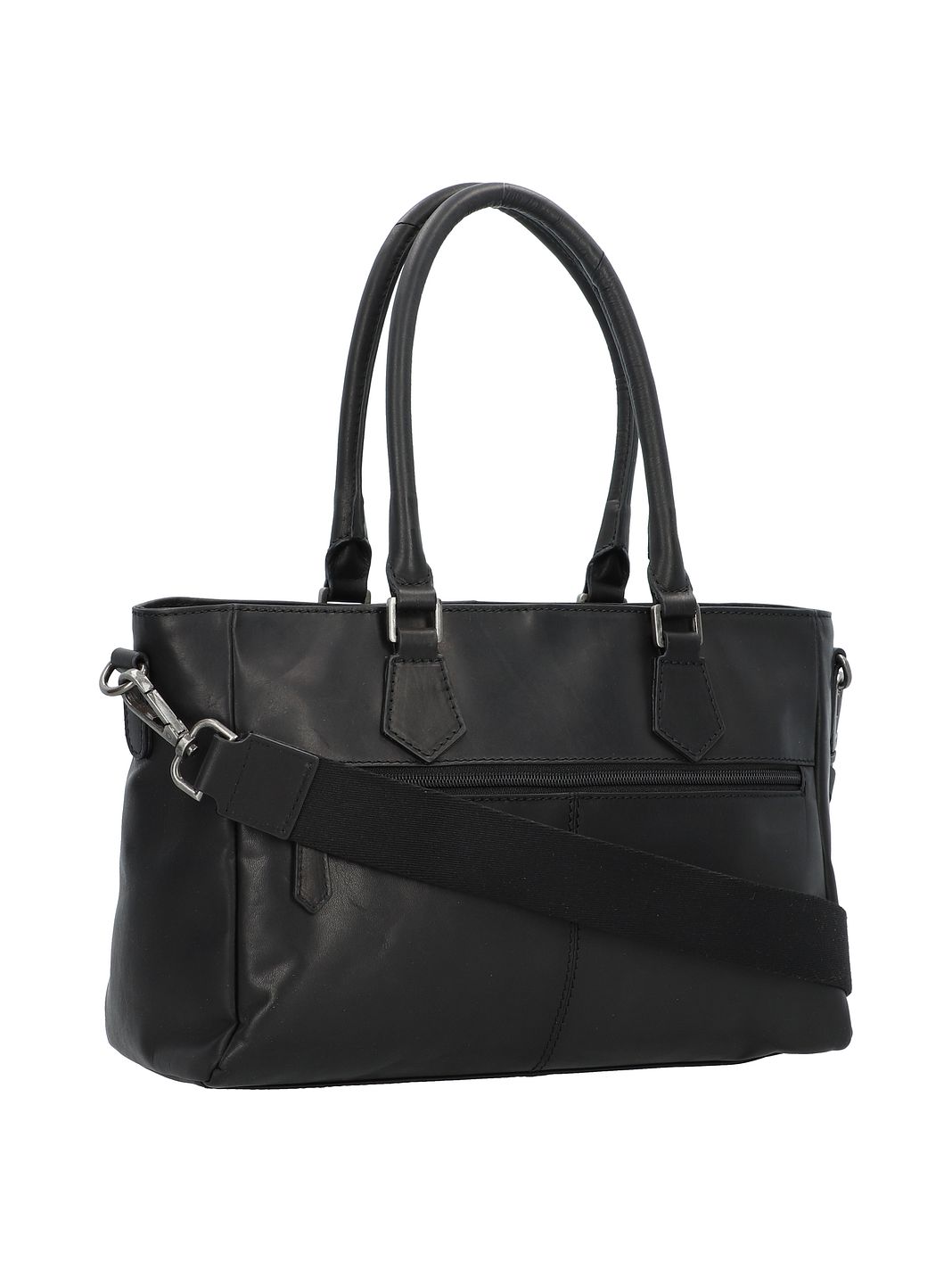Greenburry Pure Black Håndtaske Læder 33 cm