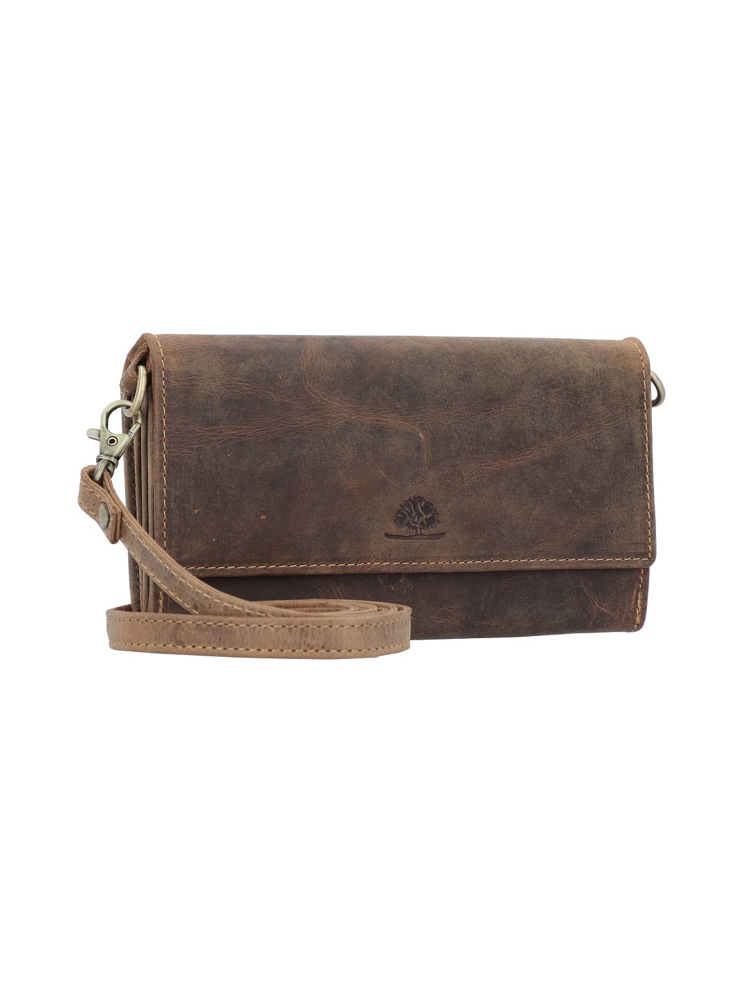 Greenburry Vintage Pochette Protezione RFID Vera Pelle 20 cm