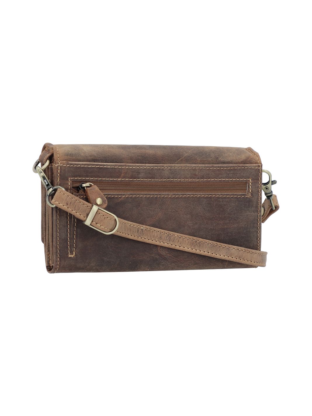 Greenburry Vintage Pochette Protezione RFID Vera Pelle 20 cm