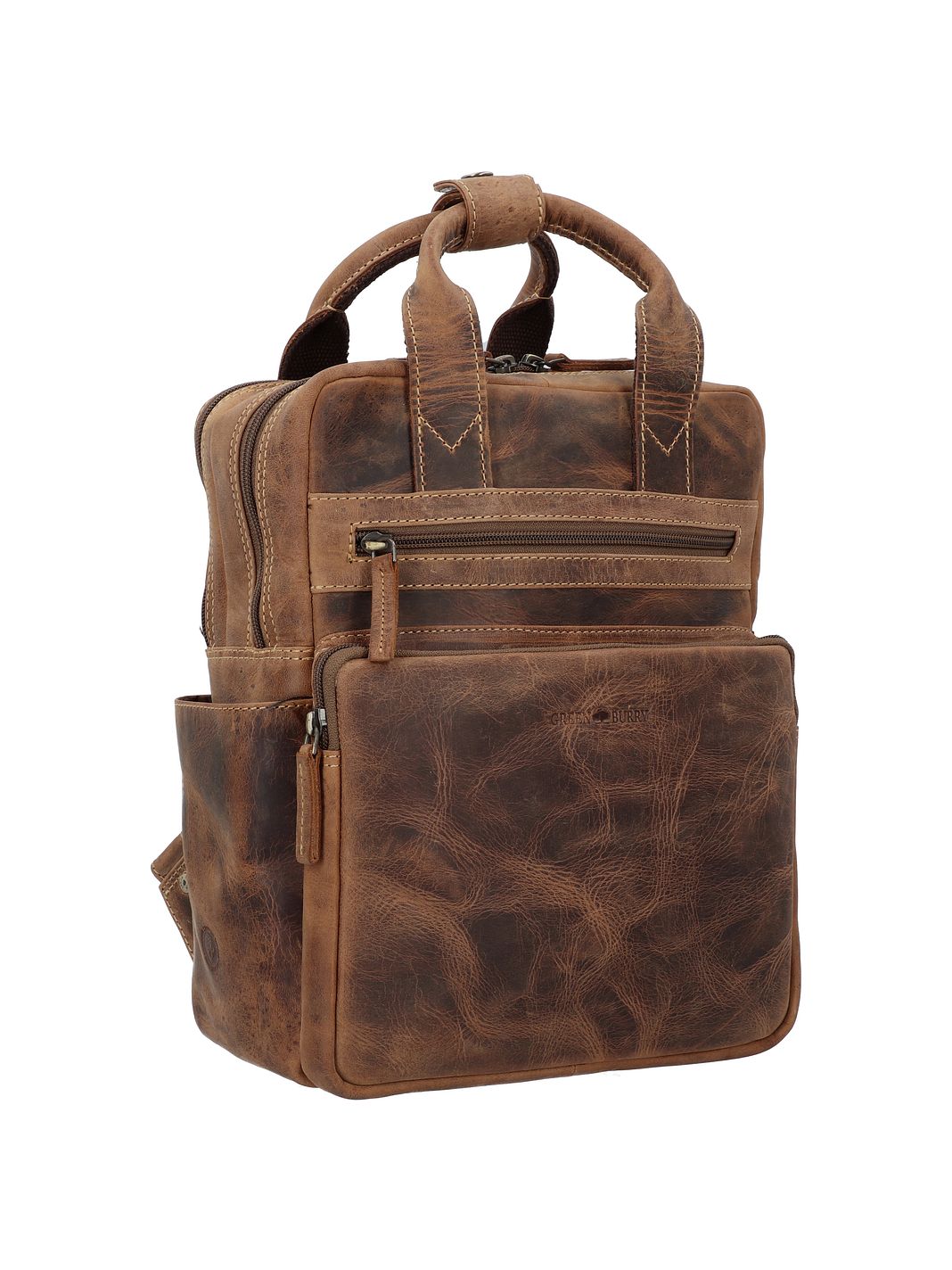 Greenburry Vintage Zaino da giorno Vera Pelle 31 cm