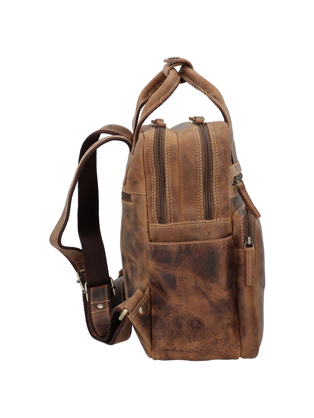 Greenburry Vintage Zaino da giorno Vera Pelle 31 cm