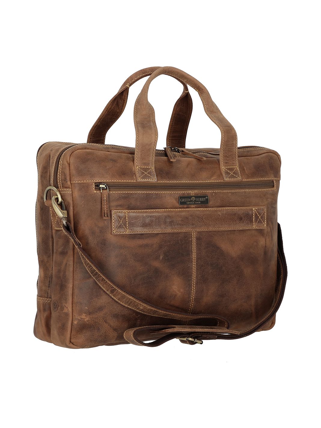 Greenburry Vintage Valigetta Vera Pelle 42 cm Vano porta PC Greenburry Vintage Valigetta Vera Pelle 42 cm Vano porta PC
