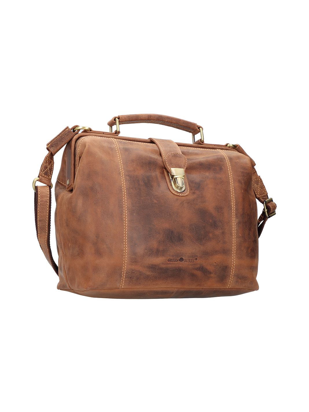Greenburry Vintage Håndtaske Læder 32 cm