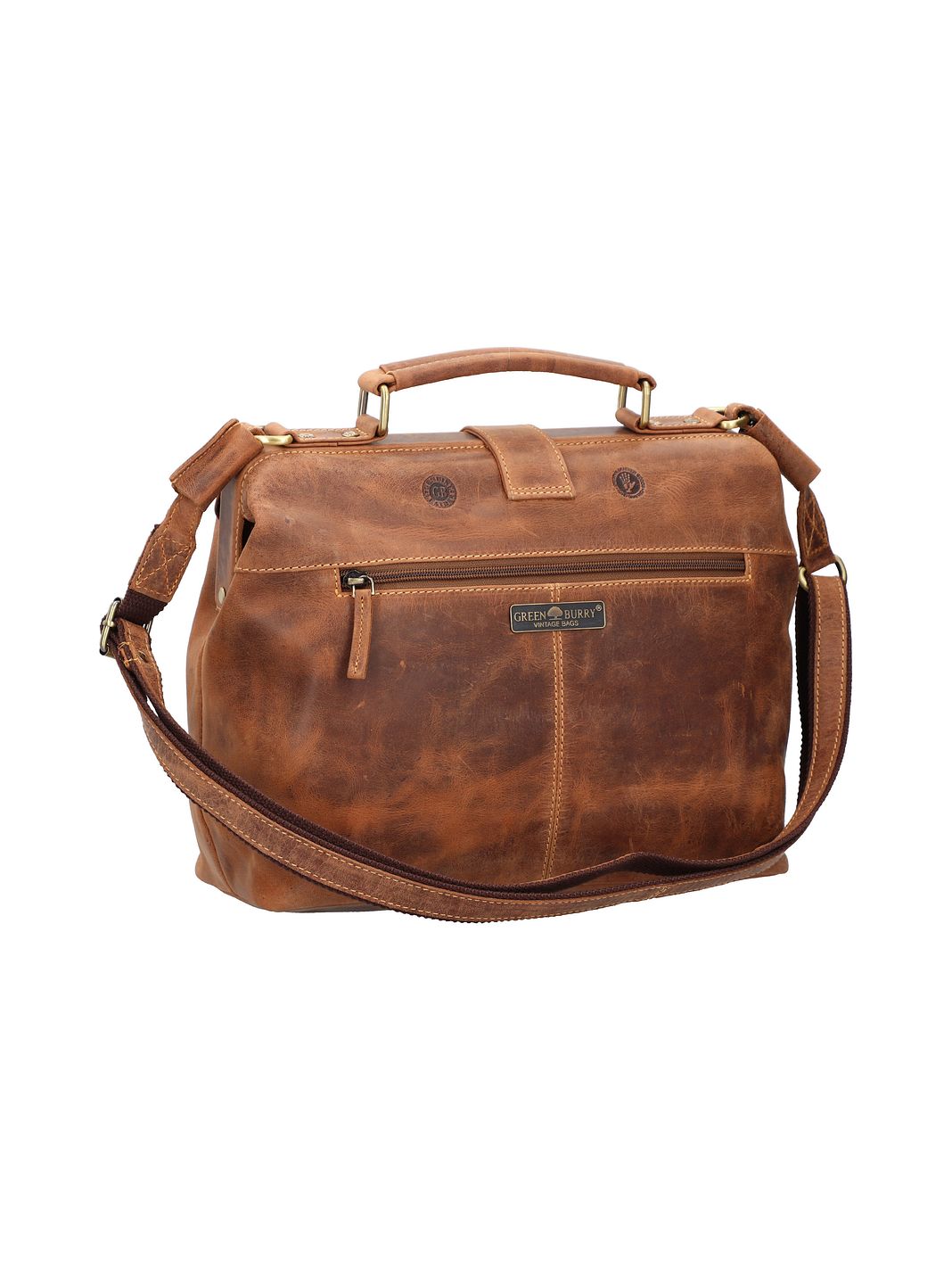 Greenburry Vintage Håndtaske Læder 32 cm